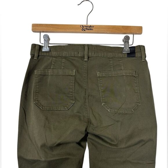Vince Military Utility Pants Straight Leg army Green mid Rise Women's size 26 - Picture 6 of 8